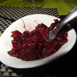 ...et son confit d'oignons à la grenadine et au miel