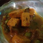 L'autre accompagnement... avec le fromage local (sorte de tofu)