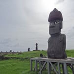 Un Moai reproduit, pas d'origine 