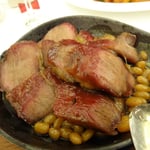 Porc grillé au miel et beans