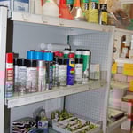 WD 40, Glühbirnen, Fette, Eimer, Trichter etc.