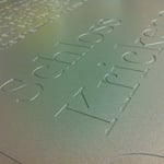 Aluminiumblech nach Lackierung nach RAL 9006 Weißaluminium