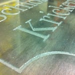 Fertig graviertes Aluminiumblech