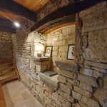 viel evier en pierre Quercynnois