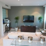 Cosmopolitan Building, Interior Work: Gypsum Board Walls, Ceilings, Facias, ACT Ceilings, Metal Cladding, Vinyl Flooring, Wood Finish, Architectural Ceilings