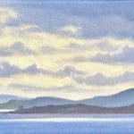 Eliza Auth, “Light on the Lough”, 4" x 12", oil on canvas