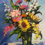 Al Gury, "Celebration Bunch", 20" x 16", oil on panel