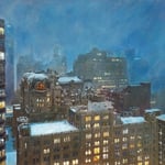 Patrick Crofton, "February, Blue White and Gold", 11” x 14”, oil on panel