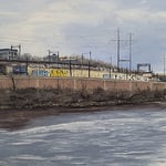 Shushana Rucker, "The Schuylkill", 10” x 20”, oil on panel