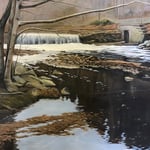 Eliza Auth, “Rock Creek in Winter”, 24" x 36", oil on canvas                                                           