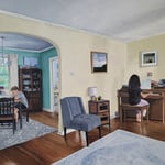 Shushana Rucker, "“My Father’s Painting” OR “At the Piano", 16” x 20”, oil on panel