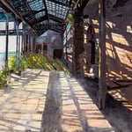 Tezh Modarressi, "This City Is Killing Me", 36" x 20", oil on treated paper