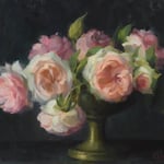 29. Katya Held, "Eden Roses in a Copper Vase", 16" x 20”, oil on board