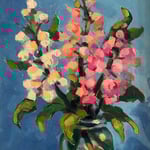 Al Gury, "Snapdragons", 16" x 12", oil on panel