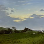 Eliza Auth, “Sheep in the Thatch”, 18" x 24", oil on canvas