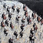 Gregory Prestegord, "Yannick’s Conducting Mozart", 24" x 49”, oil on canvas