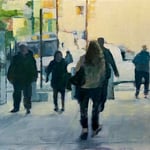 Robert Sampson, "The #4 North", 12" x 12", oil on panel