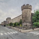 Shushana Rucker, "The Penitentiary", 5” x 7”, oil on panel