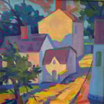 Al Gury, "Village in France 2", 16" x 16", oil on panel