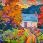 Al Gury, "Cottage Hidaway", 12" x 16", oil on panel