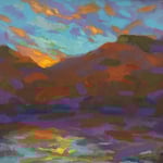 Al Gury, "Autumn Mountains", 16" x 20", oil on panel