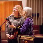 Leslie with Maria Gillard