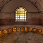 Carnuntum Petronell: Blick auf die Struktur der Fußbodenheizung