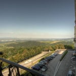 Ein Blick von der Terrasse des Festsaales in Richtung Osten