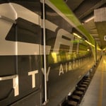 City Airport Train im Bahnhof Wien Mitte