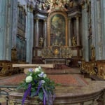 Das Blatt des Hauptaltars stammt von Daniel Gran