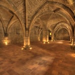 Das »Cellarium«, eine zweischiffige Halle aus dem 13. Jahrhundert, diente als Vorratsraum.