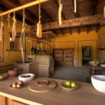 Carnuntum Petronell: Küche im Hauptgebäude