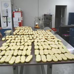 Brötchen werden bestrichen......