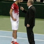 Steht voll im Mittelpunkt: Jürgen bei einem seiner vielen Siegerinterviews