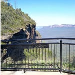 Professional electrostatic spray painting of handrails in Katoomba, Blue Mountains, heritage walks, by Alpha Coatings
