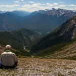 コーリーパスからバンフ方面の眺め