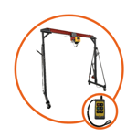 PORTIQUE MOBILE 1 T / PALAN 200/400 KG AVEC CHARIOT ÉLECTRIQUE