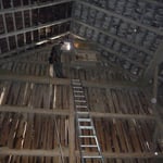 Kontrolle durch Jan Ebert in ca. 8 Metern Höhe