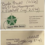Regiosaatgut: Bunte Pracht (Streifen) und Heimische Pracht (Wiese).