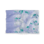 ひんやりした使い心地で春夏にピッタリのストールです。ペットのおさんぽや、ジョギング、おでかけに。アジサイ柄です。日本製　綿60%・キュプラ40%　W37×H170cm　￥2,640