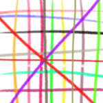 2016「色々な色の線」作者：来世