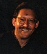 Photograph of Peter Rühe taken by Prabhudas Gandhi on the occassion of a reception at Rashtriya Shala, Rajkot, November 1994.