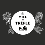 Miel de Trèfle cercle blanc avec fleurs Puri New Zealand