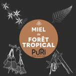 Miel de Forêt Tropicale cercle orange avec fleurs Puri New Zealand