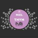 Miel de Thym cercle violet avec fleurs Puri New Zealand