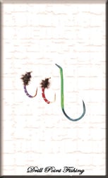 Nymphen-Montage, Nymphen-montiert für Tirolerblei, Bikinimontage für Aesche / Thymalus, oder Eisfischen