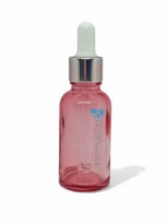 Frasco de vidrio rosa, envases de vidrio