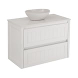 HAMPTON 900 + Bianco Marble stone top + PAOLA basin