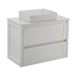 HAMPTON 900 + Crystal Pure stone top + LUCIANA basin