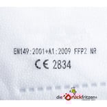 Zertifizierte FFP2 Schutzmaske, Weiß, mit Kopfbandeinsteller - ab 0,60 €